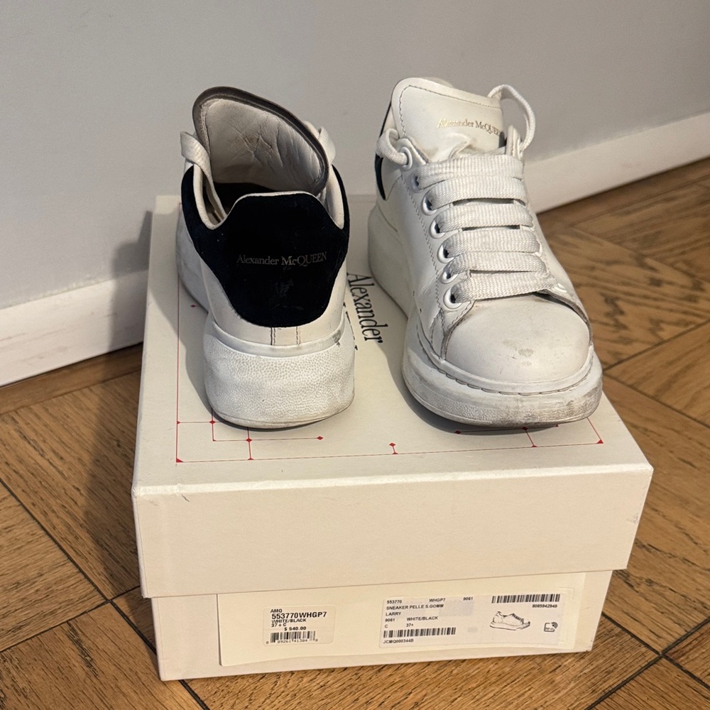 Alexander McQueen White and Black Sneakers
